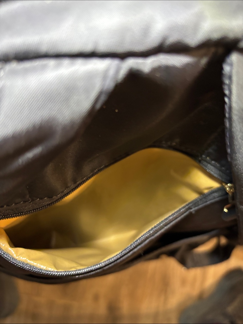 caraa Black Backpack with Gold Zippers - Picture 12 of 12